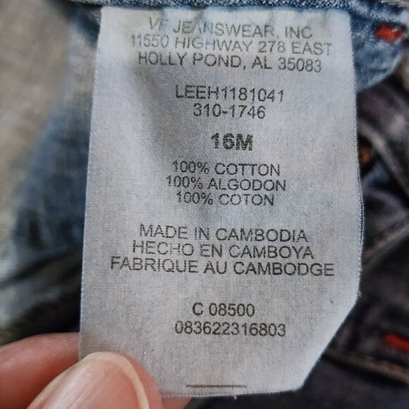 Riveted By Lee Womens Denim Wide-Leg Cropped Jeans 16 M 100% Cotton - Picture 6 of 10